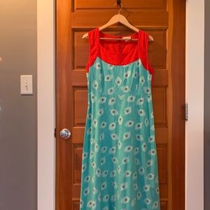 Print sleeveless maxi dress